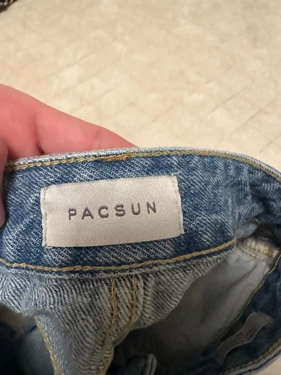 Pacsun Ripped High Waisted Denim Festival Shorts - Picture 7 of 8